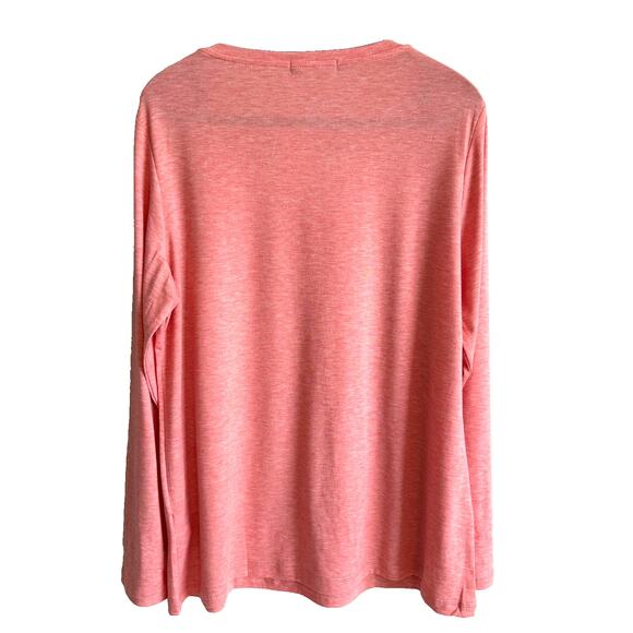 NWT Automet Womens XL Long Sleeve Pink Blouse Top Casual Cozy Leisure Layers - Picture 2 of 12
